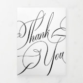 Multi foto elegant script bruiloft bedankkaart drieluik uitnodiging (Cover)