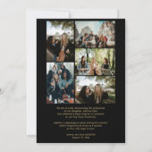 Multi foto goud zwart afstuderen script afstuderen aankondiging (Achterkant)