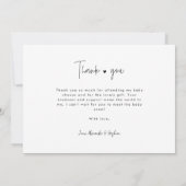 Multi foto hand-belettering Baby shower dank u Bedankkaart (Achterkant)