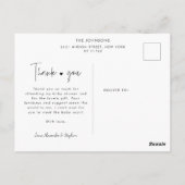 Multi Foto Handlettering Baby Shower Bedankje Briefkaart (Achterkant)