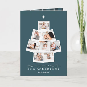 Multi-foto kerstboomvakantiekaart kaart