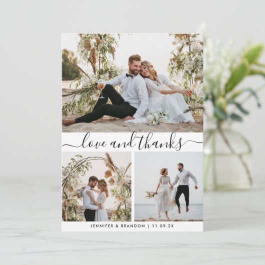 Multi Foto legant Bedankt voor je script (Staand voorkant)