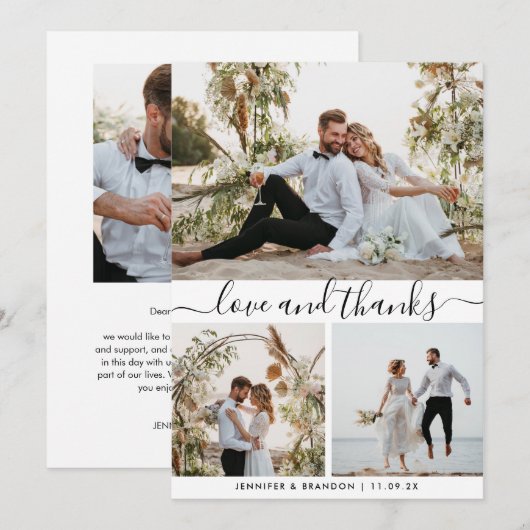 Multi Foto legant Bedankt voor je script (Voorkant / Achterkant)