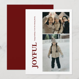 Multi-foto met verticale tekst Fun Design Feestdagenkaart