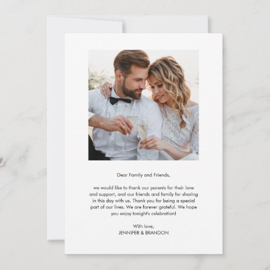 Multi Foto Modern Dank u kaart (Achterkant)