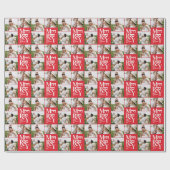 Multi Foto Moderne Kleurrijke Rode Typografie Cadeaupapier (Vlak)