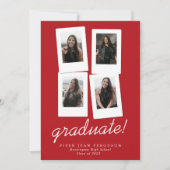 Multi Foto Moderne Snapshots Afstuderen Aankondiging (Voorkant)