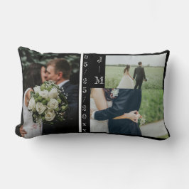 Multi Foto Monogram Huwelijk Familie Geschenk Kuss Kussen