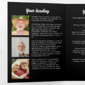 Multi-Foto Uitvaart/Herdenking/Levensviering Drieluik Programma (Binnenzijde eerst)