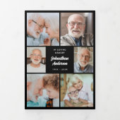 Multi-Foto Uitvaart/Herdenking/Levensviering Drieluik Programma (Cover)