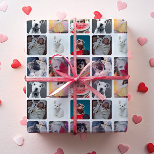 Multi Foto Vierkant Instagram Patroon Inpakpapier Vel
