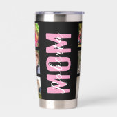 Multi-foto vierkantjes op maat geïsoleerde drinkbeker (Links)