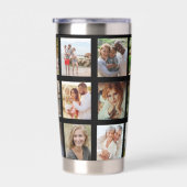 Multi-foto vierkantjes op maat geïsoleerde drinkbeker (Rechts)