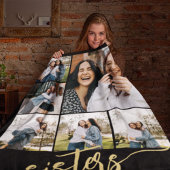 Multi foto zusters script cadeau voor zus fleece deken