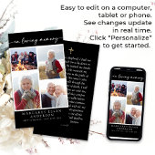 Multi Fotocollage Begrafenis Kaart