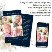 Multi Fotocollage Begrafenis Kaart