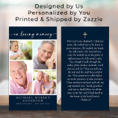 Multi Fotocollage Begrafenis Kaart