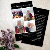 Multi Fotocollage Begrafenis Kaart