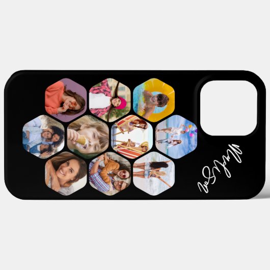 Multi-fotocollage Eenvoudig Modern Gepersonaliseer Case-Mate iPhone Case (Achterkant (horizontaal))