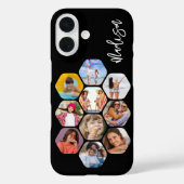 Multi-fotocollage eenvoudig modern gepersonaliseer Case-Mate iPhone case (Achterkant)