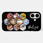 Multi-fotocollage eenvoudig modern gepersonaliseer Case-Mate iPhone case (Achterkant (horizontaal))