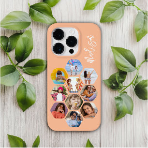 Multi-fotocollage eenvoudig modern gepersonaliseer Case-Mate iPhone 14 pro hoesje