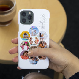 Multi-fotocollage Eenvoudig Modern Gepersonaliseer Case-Mate iPhone 14 Pro Max Hoesje