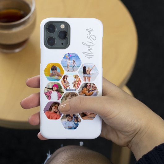 Multi-fotocollage Eenvoudig Modern Gepersonaliseer Case-Mate iPhone Case