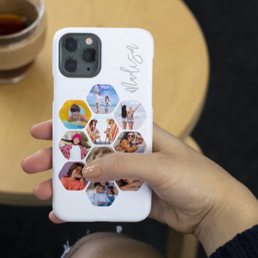 Multi-fotocollage Eenvoudig Modern Gepersonaliseer Case-Mate iPhone Case