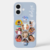 Multi-fotocollage eenvoudig modern gepersonaliseer Case-Mate iPhone case (Achterkant)