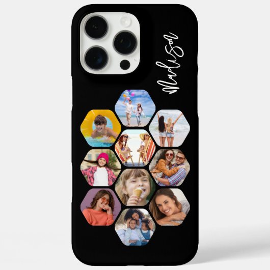 Multi-fotocollage Eenvoudig Modern Gepersonaliseer Case-Mate iPhone Case (Achterkant)