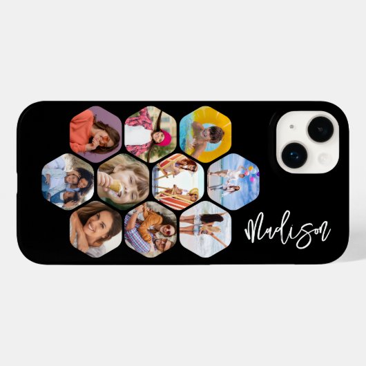 Multi-fotocollage Eenvoudig Modern Gepersonaliseer Case-Mate iPhone Case (Achterkant (horizontaal))