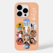 Multi-fotocollage eenvoudig modern gepersonaliseer Case-Mate iPhone case (Achterkant)