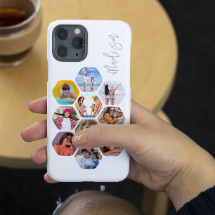 Multi-fotocollage Eenvoudig Modern Persoonlijk Case-Mate iPhone 14 Pro Hoesje