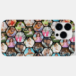 Multi-fotocollage Eenvoudig modern zeshoekpatroon Case-Mate iPhone 14 Pro Max Hoesje