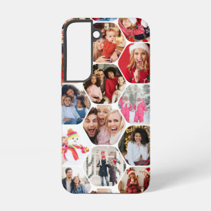 Multi-fotocollage Eenvoudig modern zeshoekpatroon Samsung Galaxy Hoesje