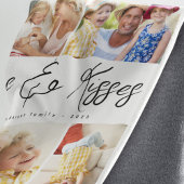 Multi Fotocollage Hugs & Kisses Familie Fleece Deken