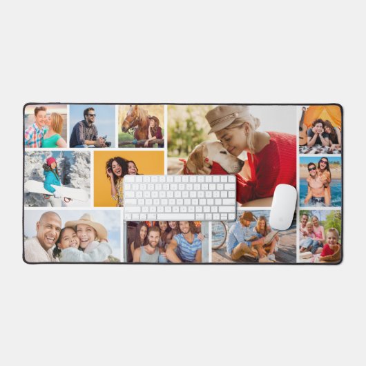 Multi Fotocollage Modern gepersonaliseerd Bureaumat (Keyboard & Muis)