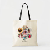 Multi-fotocollage Moderne Gepersonaliseerde naam Tote Bag (Voorkant)