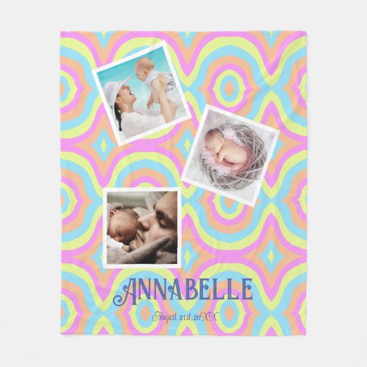 Multi-fotodisco Fleece Deken (Voorkant)