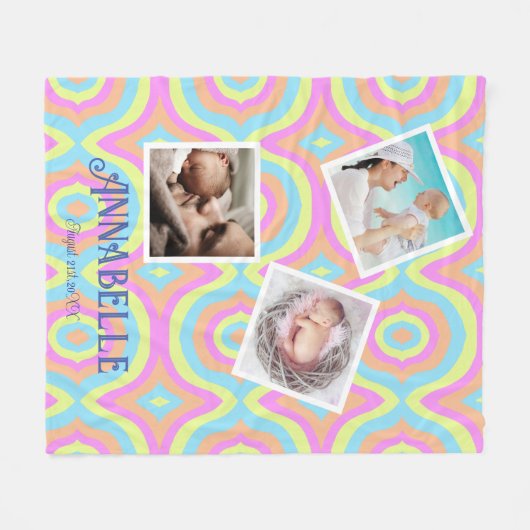 Multi-fotodisco Fleece Deken (Voorkant (Horizontaal))