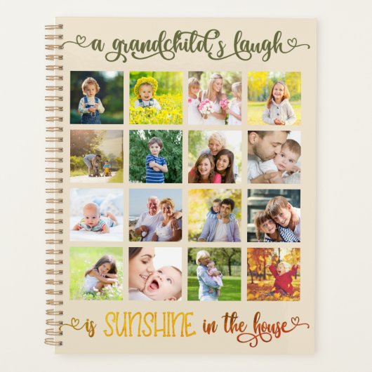 Multi-fotokleinkind citaat voor grootouder planner (Voorkant)