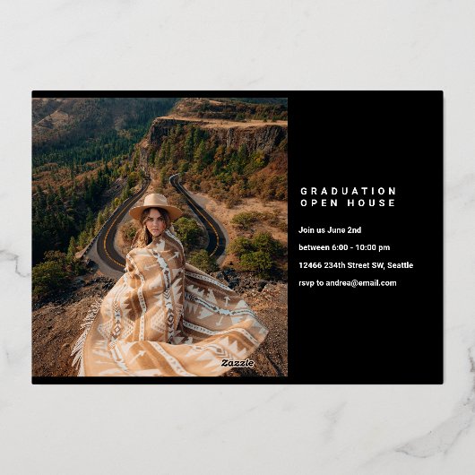 Multi foto's Afstuderen foto aankondiging (Achterkant)