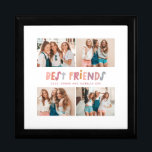 Multi foto's kleurrijke leuke typografie beste vri cadeaudoosje<br><div class="desc">Multifoto kleurrijke,  leuke typografie met de allerbeste vrienden. Een deel van een modern collectie.</div>
