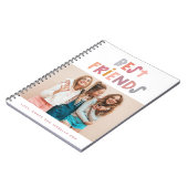 Multi foto's kleurrijke leuke typografie beste vri notitieboek (Linkerzijde)