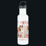 Multi foto's kleurrijke leuke typografie beste vri waterfles<br><div class="desc">Multifoto kleurrijke,  leuke typografie met de allerbeste vrienden. Een deel van een modern collectie.</div>