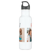 Multi foto's kleurrijke leuke typografie beste vri waterfles  (Achterkant)