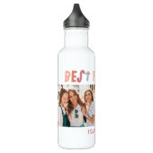 Multi foto's kleurrijke leuke typografie beste vri waterfles  (Links)