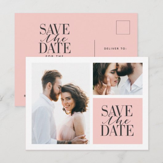 Multi foto's maken de datum op aankondigingskaart (Voorkant / Achterkant)