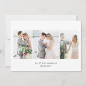 Multi-fotoscript met Heart Weddenfoto Bedankkaart (Voorkant)